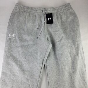 Under Armour Mens Icon Fleece Pants Gray 2XL Loose Fit Sweatpants 1384034 NEW